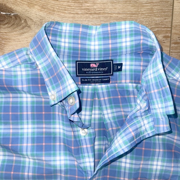 Like New Men's Vineyard Vines Blanchard Beach Plaid Performance Slim Murray, M - Picture 4 of 4